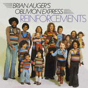the album cover for Brian Oblivion Express Auger - Reinforcements