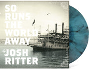 the album cover for Josh Ritter - So Runs The World Away - Seaglass With Black Swirl