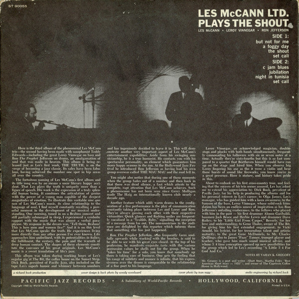 Les McCann Ltd. : The Shout (LP, Club)