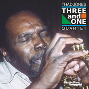 the album cover for Thad / Ole Kock Hansen / Jesper Lundgaard / Ed Thigpen Jones - Thad Jones Quartet: Three & One