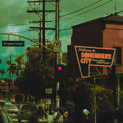 the album cover for Origami Angel - Somewhere City