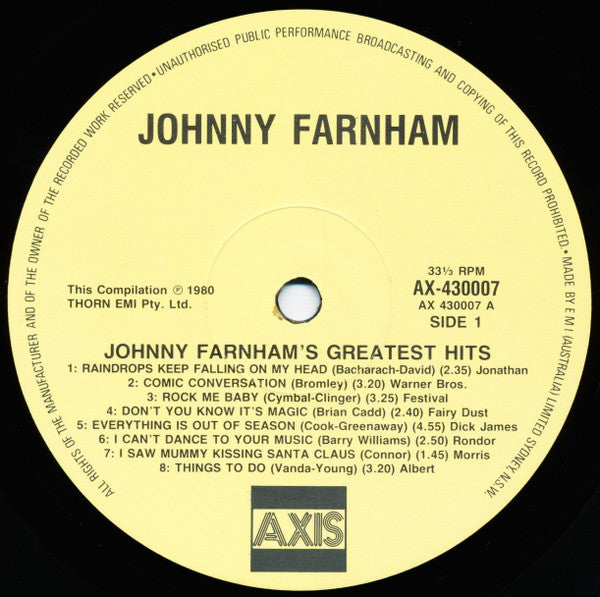 John Farnham : Best Of John Farnham (LP, Comp, RE)