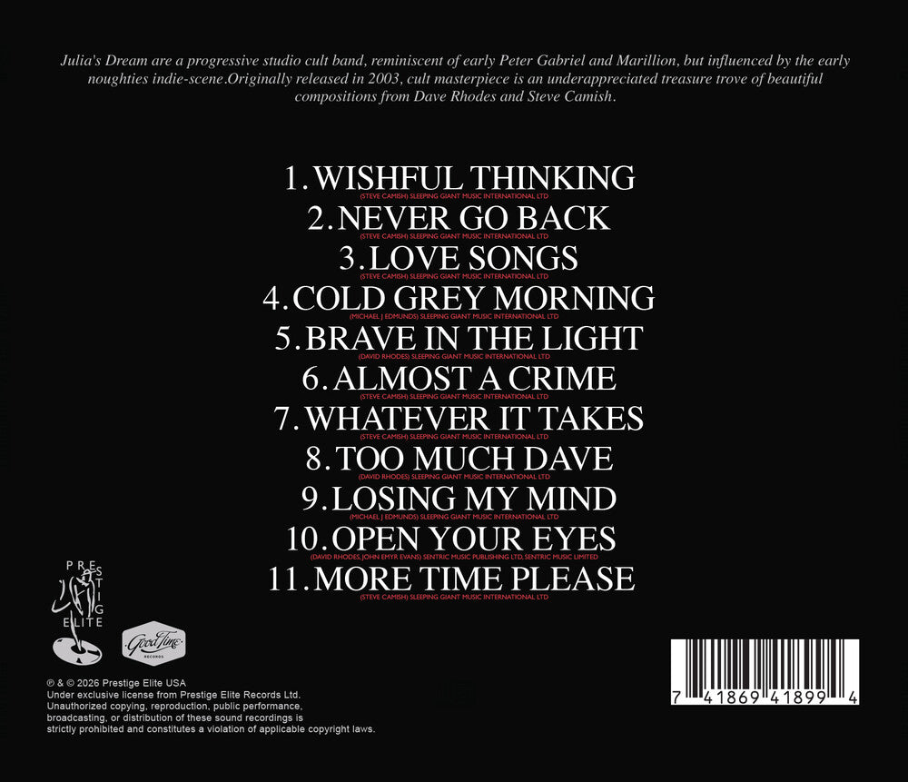 the album cover for Julia's Dream - Hindsight