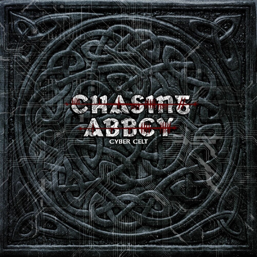 the album cover for Chasing Abbey - Cyber Celt - Green & Black Marbled Vinyl (Blk)