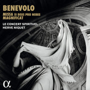 the album cover for Herve Niquet - Benevolo: Missa Si Deus Pro Nobis & Magnificat