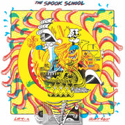 the album cover for Spook School - Like A Heartbeat - Blue & Yellow Splatter Vinyl
