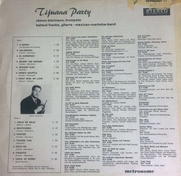 Rémon Biermann, Helmuth Franke Und Die Mexican-Marimba-Band : Tijuana Party (LP, Album)