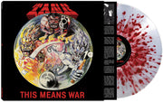 the album cover for Tank - This Means War - [Clear / Red Splatter]