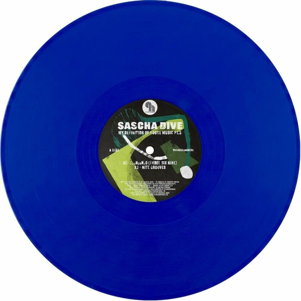 the album cover for Sascha Dive - My Definition Of House Music Vol. 3 (Blue) [Colored Vinyl]