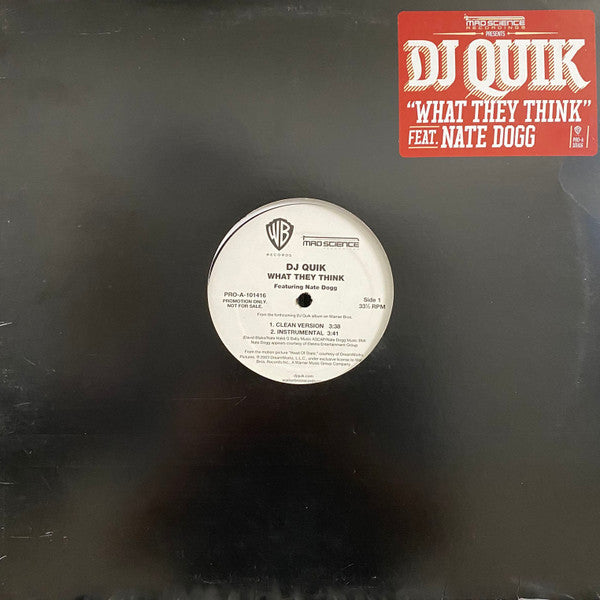 DJ Quik : What They Think (12", Promo)