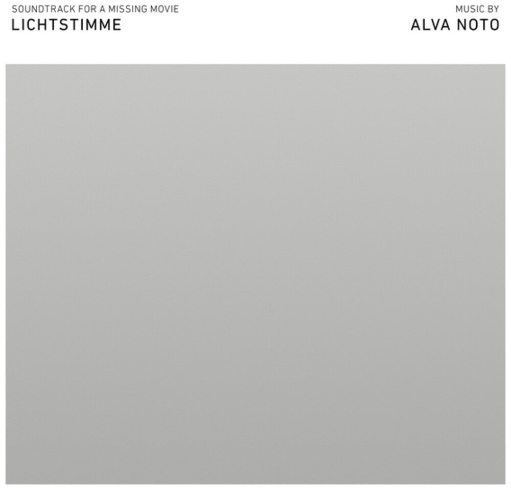 the album cover for Alva Noto - Lichtstimme (Soundtrack For A Missing - Pt 1)