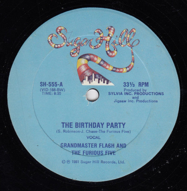 Grandmaster Flash And The Furious Five* : The Birthday Party (12")