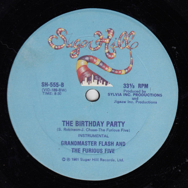 Grandmaster Flash And The Furious Five* : The Birthday Party (12")