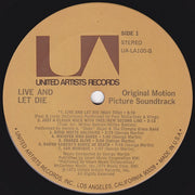 Various : Live And Let Die (Original Motion Picture Soundtrack) (LP, Album, Ter)