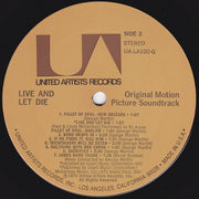 Various : Live And Let Die (Original Motion Picture Soundtrack) (LP, Album, Ter)