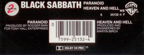 Black Sabbath : Paranoid / Heaven And Hell (Cass, Comp, Dol)