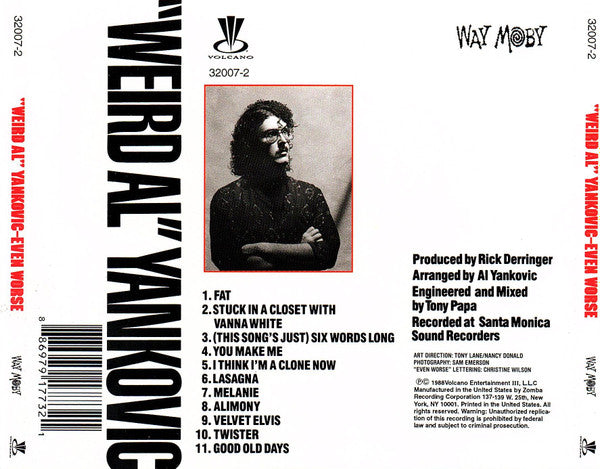 "Weird Al" Yankovic : Even Worse (CD, RE, RP)