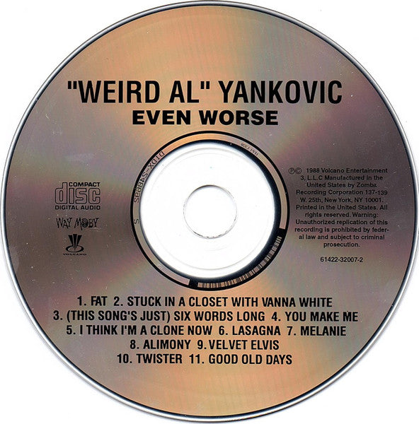 "Weird Al" Yankovic : Even Worse (CD, RE, RP)