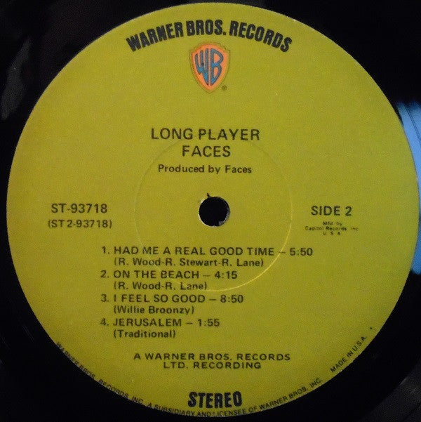 Faces (3) : Long Player (LP, Album, Club, Cap)