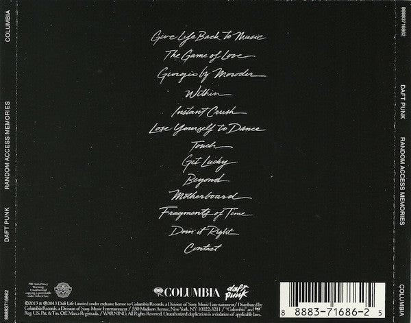 Daft Punk : Random Access Memories (CD, Album)