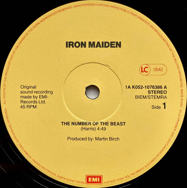 Iron Maiden : The Number Of The Beast (12", Maxi)