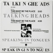 Ta lki n gHe ads* : This Must Be The Place (Naive Melody) (12", Promo)