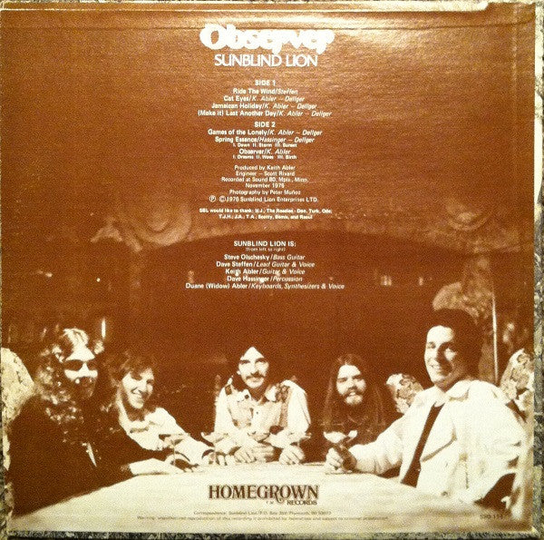 Sunblind Lion : Observer (LP, Album)