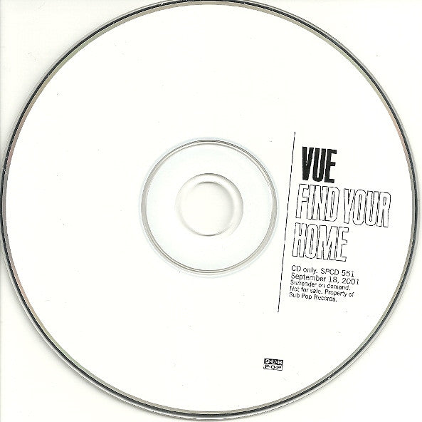 Vue : Find Your Home (CD, Album, Promo)