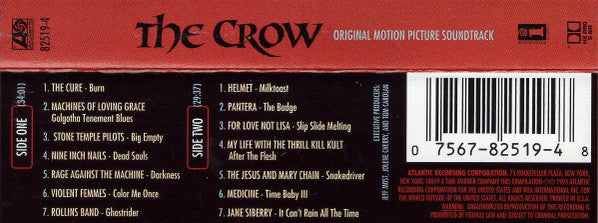 Various : The Crow (Original Motion Picture Soundtrack) (Cass, Album, SR,)