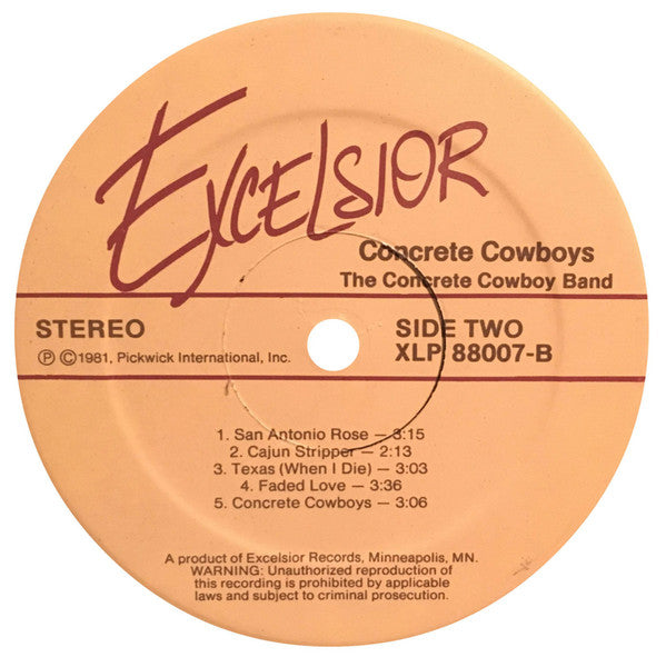 The Concrete Cowboy Band : The Concrete Cowboy Band (LP, Album)
