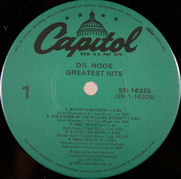 Dr. Hook : Greatest Hits (LP, Comp, RE)