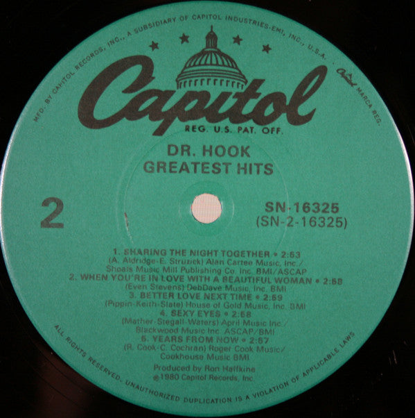Dr. Hook : Greatest Hits (LP, Comp, RE)