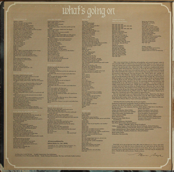 Marvin Gaye : What's Going On (LP, Album, Gat)