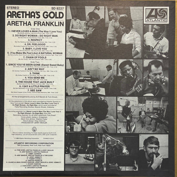 Aretha Franklin : Aretha's Gold (LP, Album, Comp, CTH)