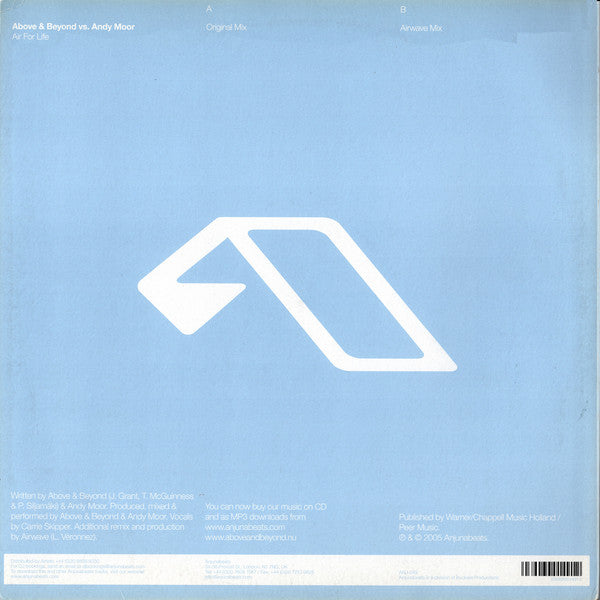 Above & Beyond Vs. Andy Moor : Air For Life (12")