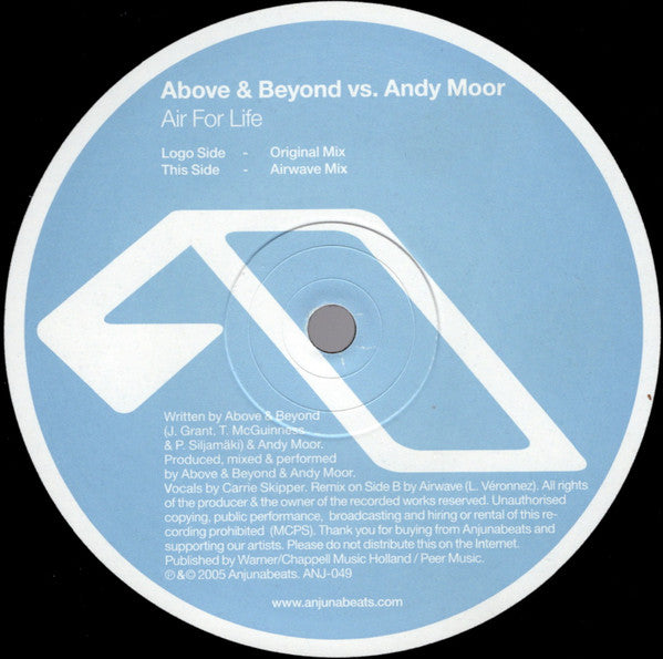 Buy Above & Beyond Vs. Andy Moor : Air For Life (12