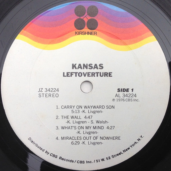 Kansas (2) : Leftoverture (LP, Album, RE, Bar)