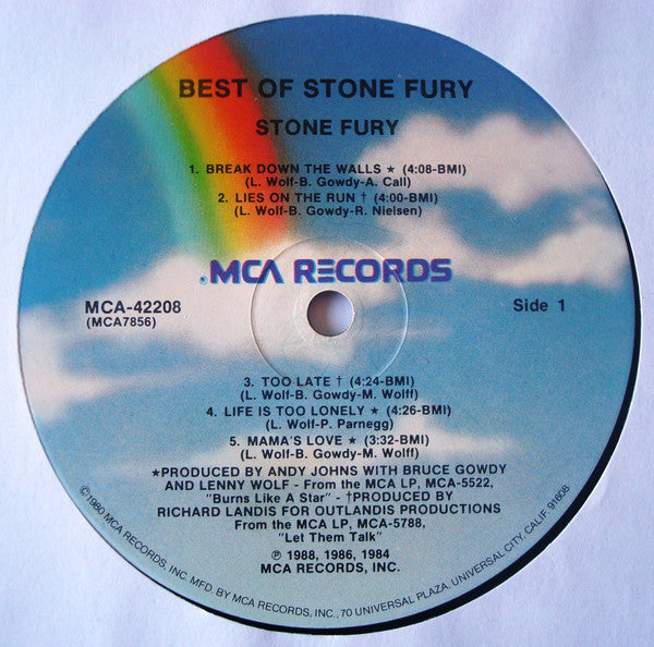 Stone Fury : The Best Of Stone Fury (LP, Comp, Pin)