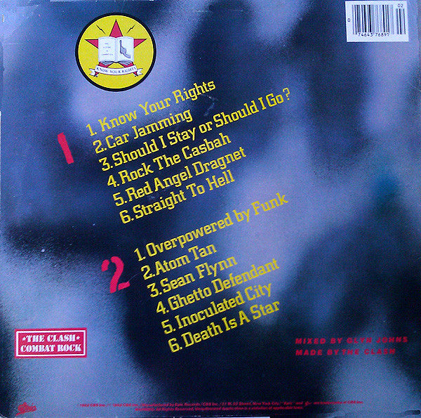 The Clash : Combat Rock (LP, Album, RE, RP, Car)