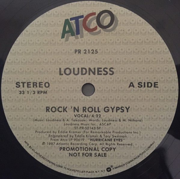 Loudness (5) : Rock 'N Roll Gypsy (12", Single, Promo)