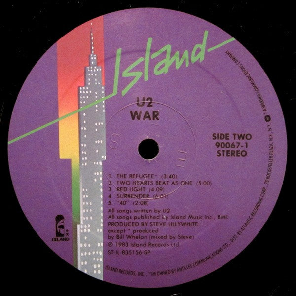 U2 : War (LP, Album, Pur)