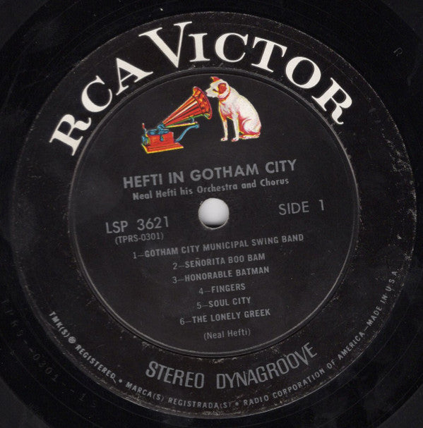 Neal Hefti His Orchestra & Chorus : Hefti In Gotham City (LP, Album, Mono)