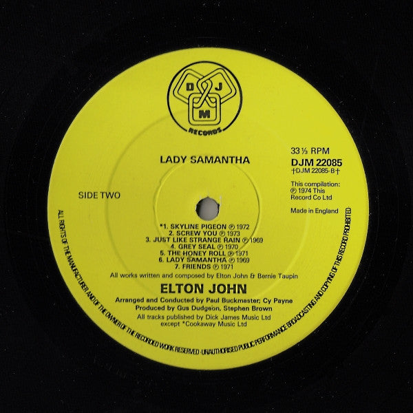 Elton John : Lady Samantha (LP, Comp)