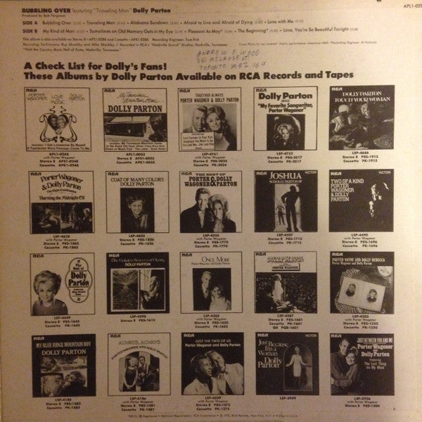 Dolly Parton : Bubbling Over (LP, Album)