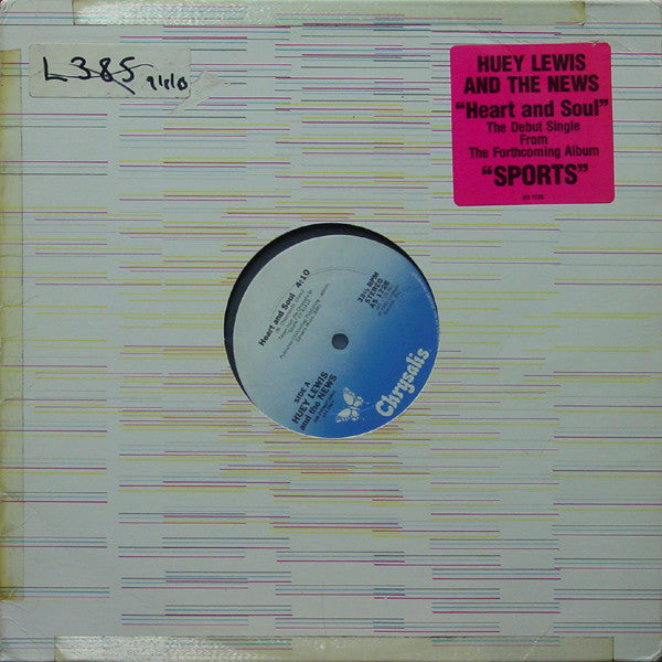 Huey Lewis & The News : Heart And Soul (12", Single, Promo)