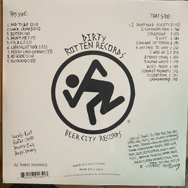 D.R.I.* : Dirty Rotten LP (LP, Album, RE)