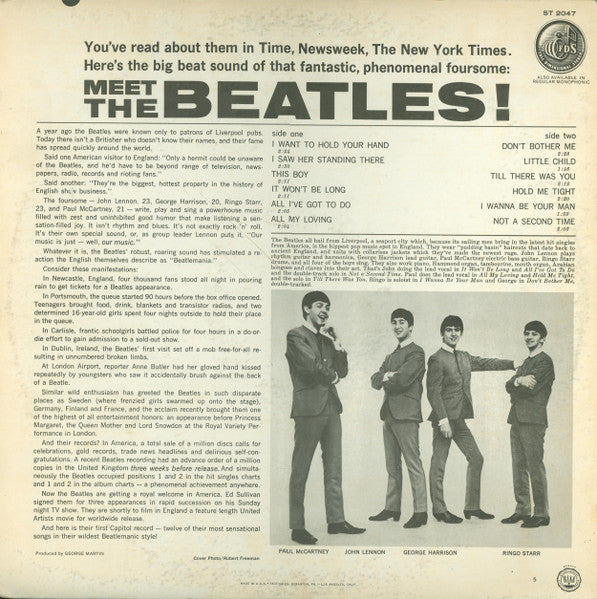 The Beatles : Meet The Beatles! (LP, Album, RP)