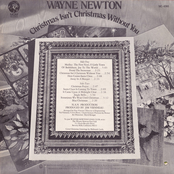 Wayne Newton : Christmas Isn't Christmas Without You (LP, Album)