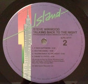 Steve Winwood : Talking Back To The Night (LP, Album, Jac)