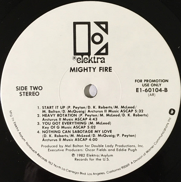 Mighty Fire : Mighty Fire (LP, Album, Promo)